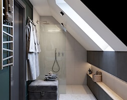 łazienka pod skośnym sufitem - zdjęcie od INEKS DESIGN studio projektowe - Homebook