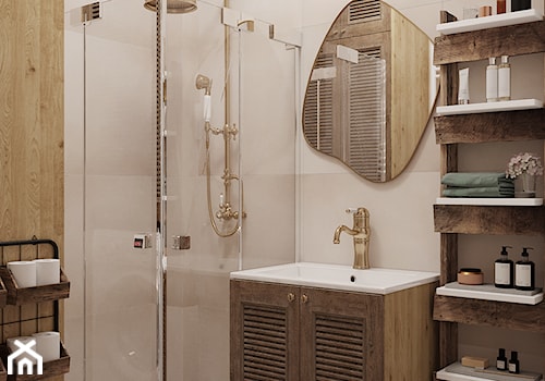 funkcjonalne zagospodarowana mała łazienka 2,7m2 - zdjęcie od INEKS DESIGN studio projektowe