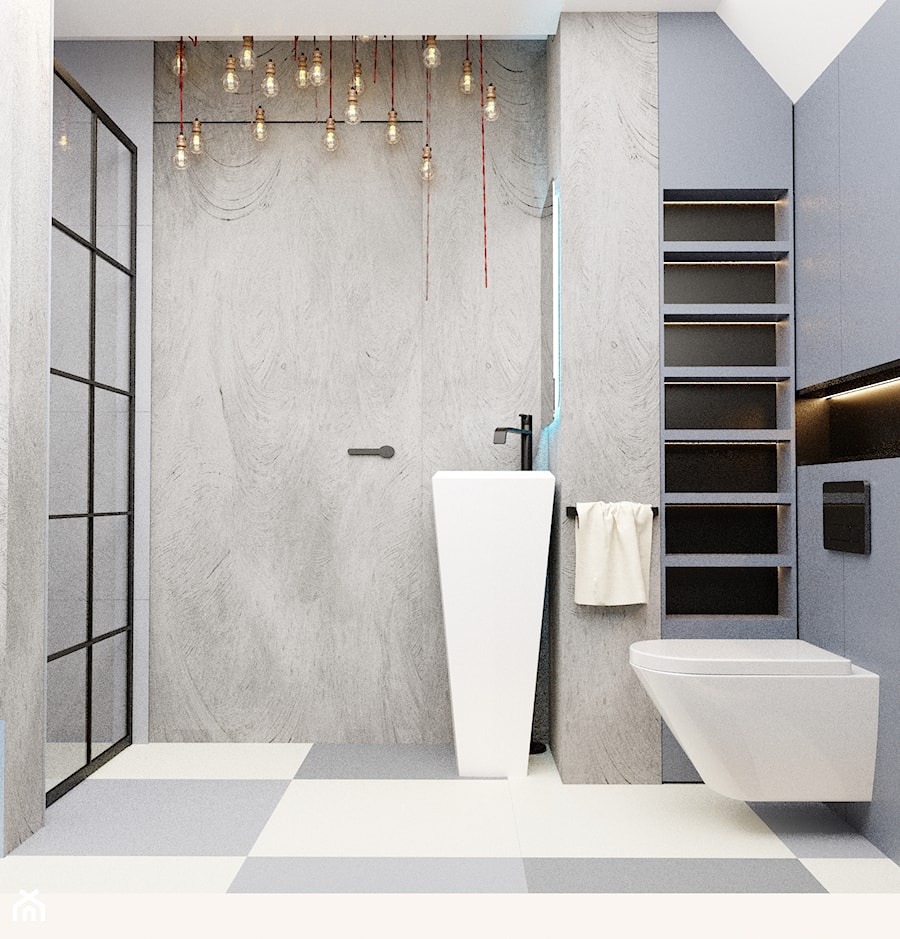 #łazienka na #poddaszu - zdjęcie od INEKS DESIGN studio projektowe