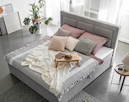 Szare łóżko kontynentalne Vivre - zdjęcie od ELTAP - Homebook
