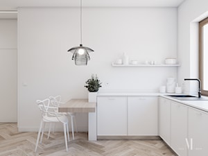 WHITE LINES - Kuchnia, styl nowoczesny - zdjęcie od LESS \ MORE Studio Projektu
