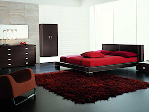 Nowoczesna sypialnia w minimalistycznym stylu-ciemne drewno - zdjęcie od Constabla
