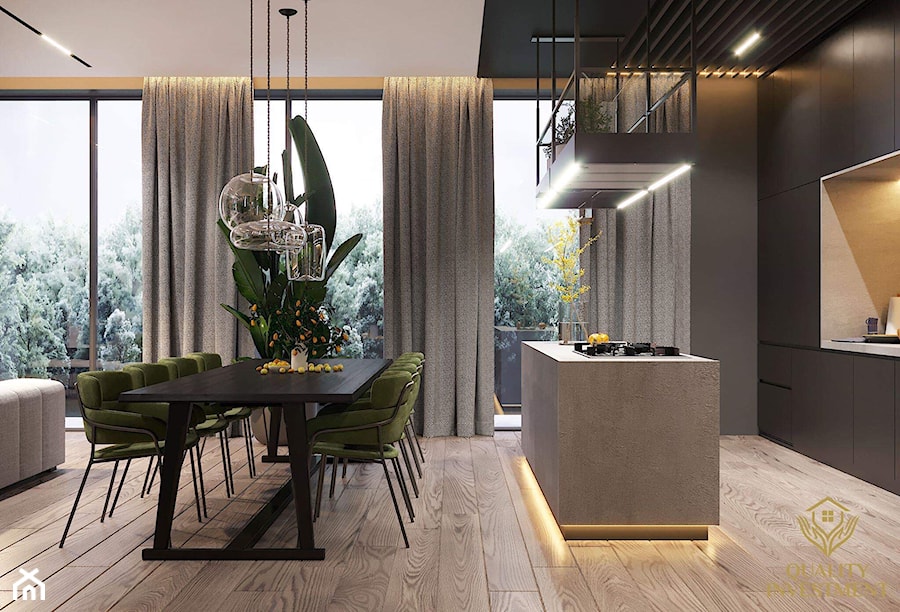 Mieszkanie w stylu minimalistycznym - Jadalnia, styl minimalistyczny - zdjęcie od Quality Investment, Projekty wnętrz i kompleksowa obsługa inwestycji