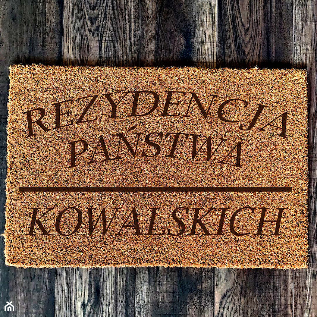 "Rezydencja Państwa" Wycieraczka kokosowa personalizowana - zdjęcie od Giftgravity - Homebook