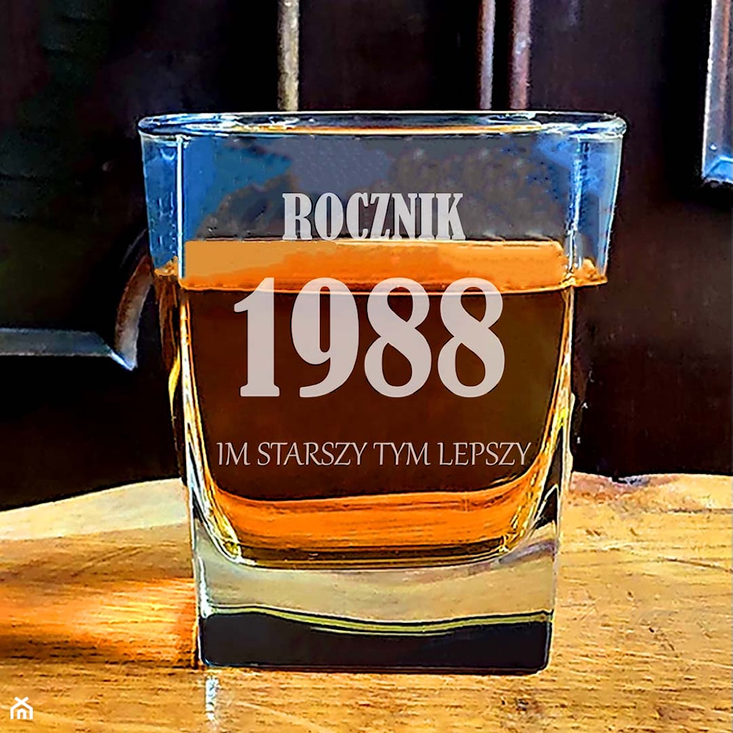 Szklanka do whisky "Rocznik ... im starszy tym lepszy" - zdjęcie od Giftgravity - Homebook