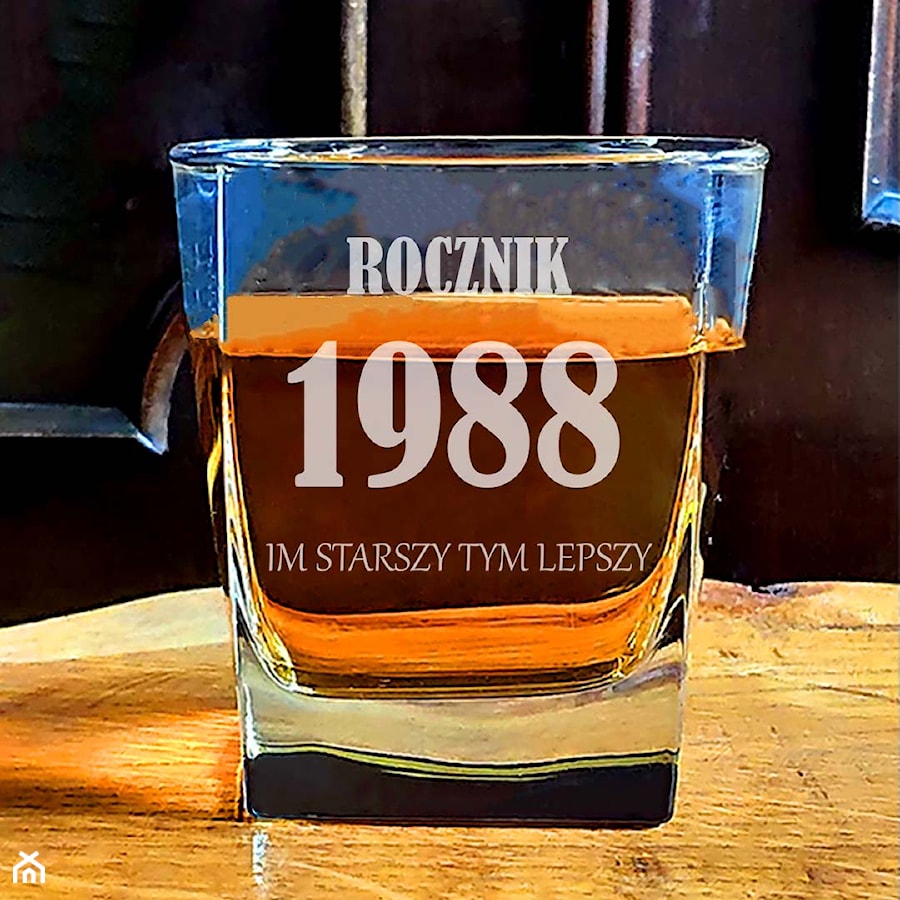 Szklanka do whisky "Rocznik ... im starszy tym lepszy" - zdjęcie od Giftgravity