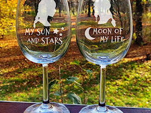 "Moon of my life/My sun and stars" Kieliszki do wina - zdjęcie od Giftgravity