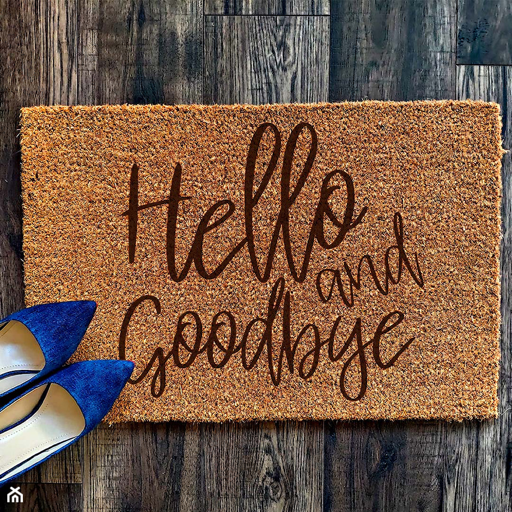 "Hello and Goodbye" Wycieraczka kokosowa - zdjęcie od Giftgravity - Homebook