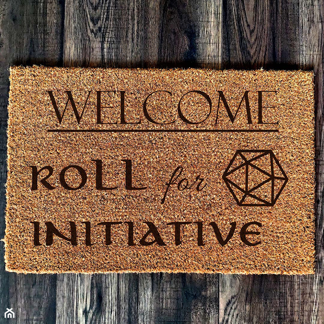 "Roll for Initiative" Wycieraczka kokosowa - zdjęcie od Giftgravity - Homebook