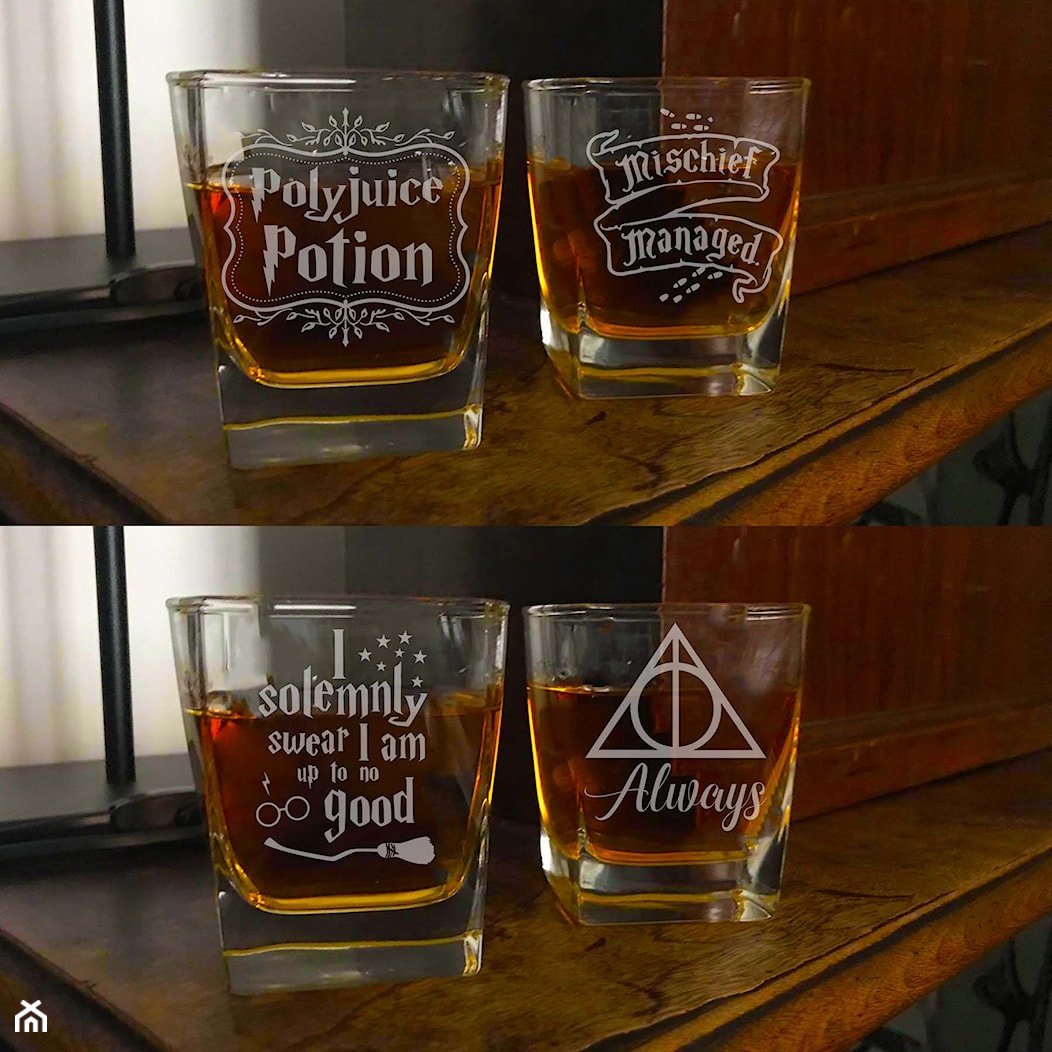 Szklanki do whisky "Harry Potter" ENG - zdjęcie od Giftgravity - Homebook