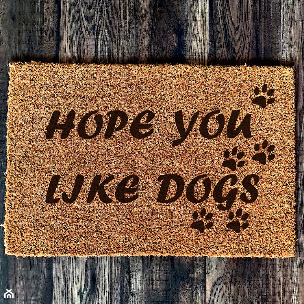 "Hope you like dogs" Wycieraczka kokosowa - zdjęcie od Giftgravity - Homebook