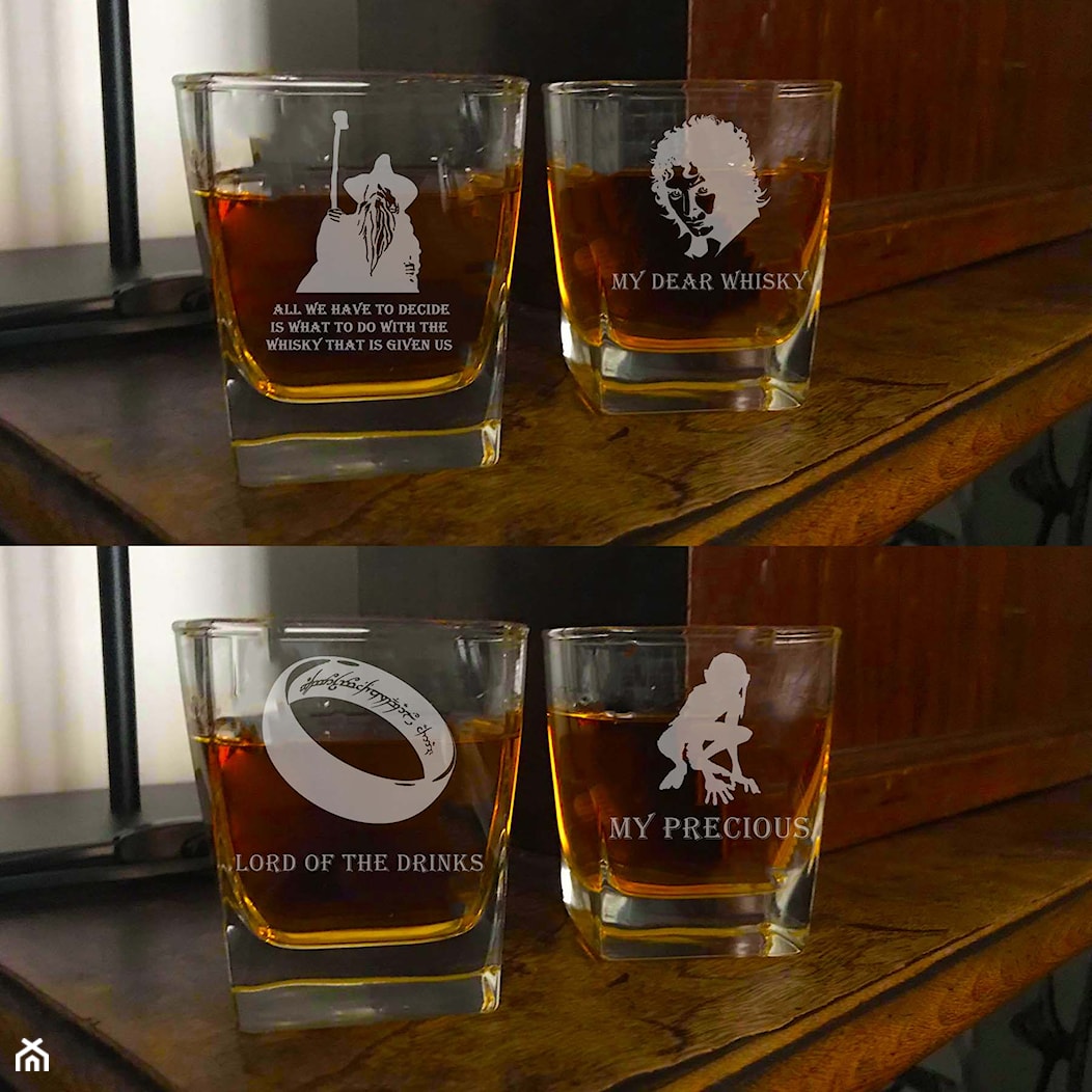Szklanki do whisky "Władca Pierścieni" - zdjęcie od Giftgravity - Homebook