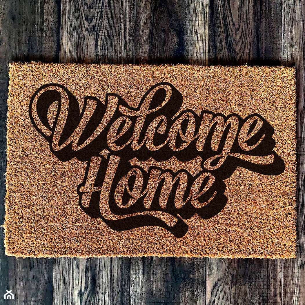 "Welcome home" Wycieraczka kokosowa - zdjęcie od Giftgravity - Homebook