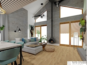 Dom w Pierwiosnkach - Salon, styl nowoczesny - zdjęcie od TuTo Studio