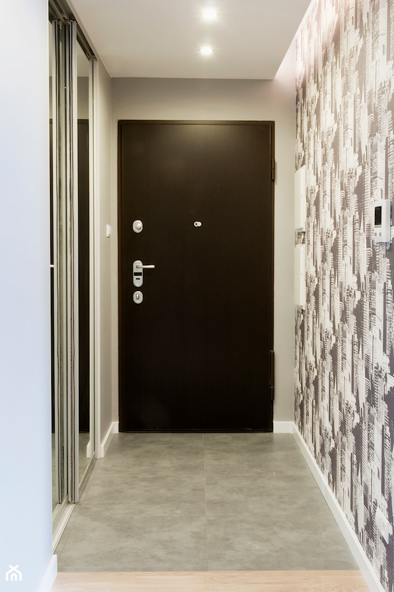 Mieszkanie w Wiślanych Tarasach - Mały biały hol / przedpokój, styl nowoczesny - zdjęcie od Niuans projektowanie wnętrz