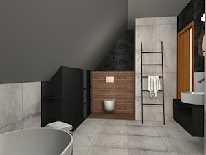 Łazienka na poddaszu - zdjęcie od Niuans projektowanie wnętrz