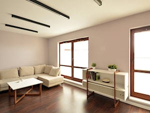 Studio na Zabłociu - Średni szary salon, styl nowoczesny - zdjęcie od Niuans projektowanie wnętrz