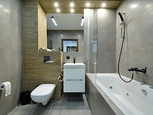 Mała bez okna z punktowym oświetleniem łazienka, styl nowoczesny - zdjęcie od Niuans projektowanie wnętrz