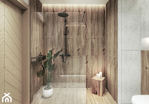 CZECHOWICKA - Duża bez okna z punktowym oświetleniem łazienka, styl nowoczesny - zdjęcie od M.ARCH pracownia