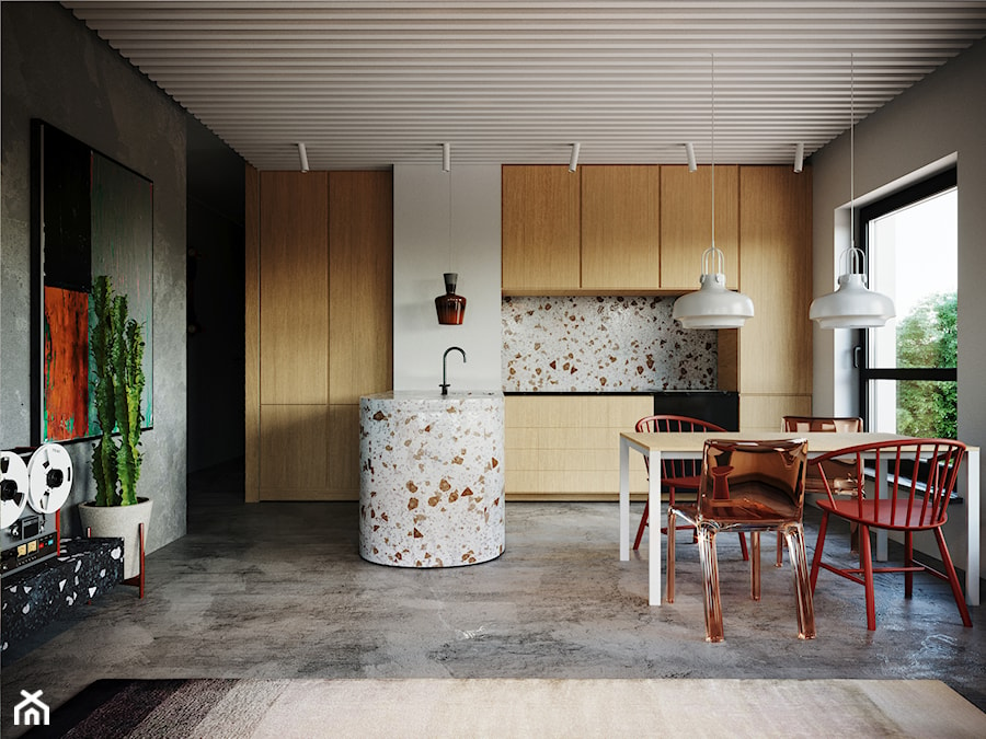 Mieszkanie na osiedlu Garnizon w Gdańsku - Kuchnia, styl nowoczesny - zdjęcie od TRINN_ARCHITEKCI