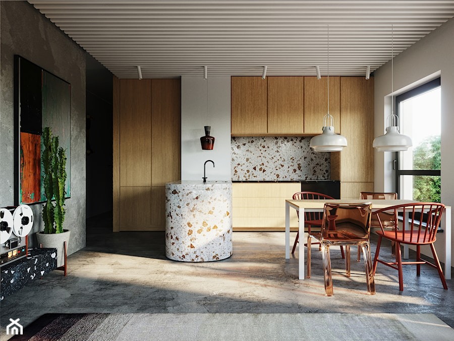 Mieszkanie na osiedlu Garnizon w Gdańsku - Kuchnia, styl nowoczesny - zdjęcie od TRINN_ARCHITEKCI