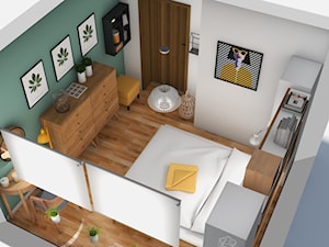 Projekt nowej sypialni - widok na ścianę przeciwległą do okna - zdjęcie od klaryska
