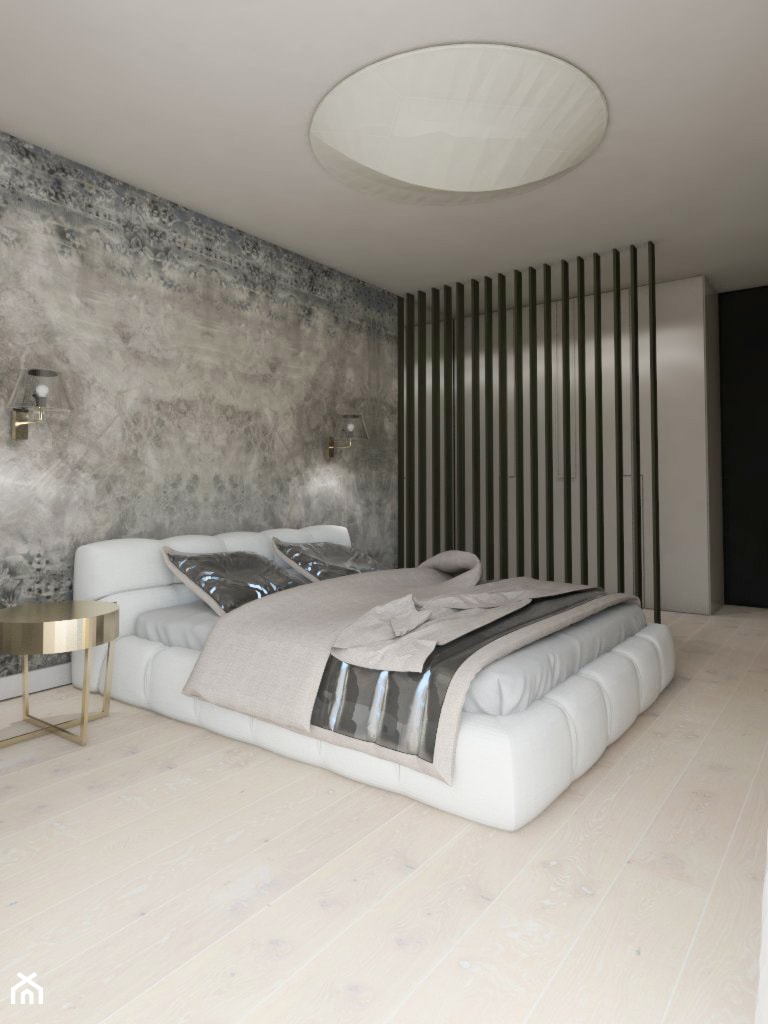 Apartament w Poznaniu - Sypialnia, styl nowoczesny - zdjęcie od Nawrocki Interior Design