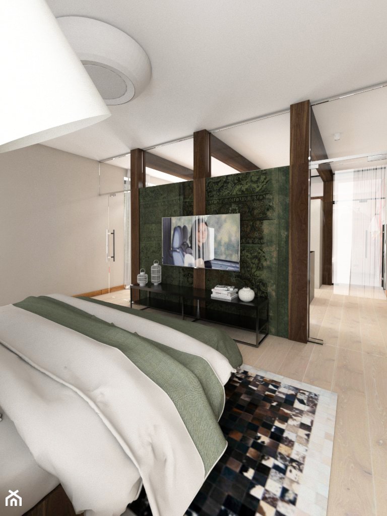 Dom w Chybach - Sypialnia, styl nowoczesny - zdjęcie od Nawrocki Interior Design