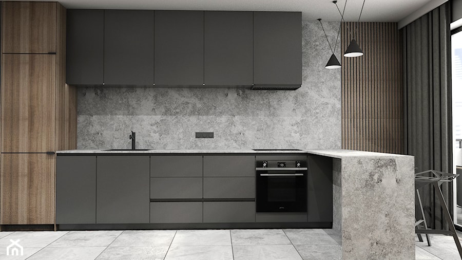 Męskie mieszkanie - Kuchnia, styl nowoczesny - zdjęcie od Nawrocki Interior Design
