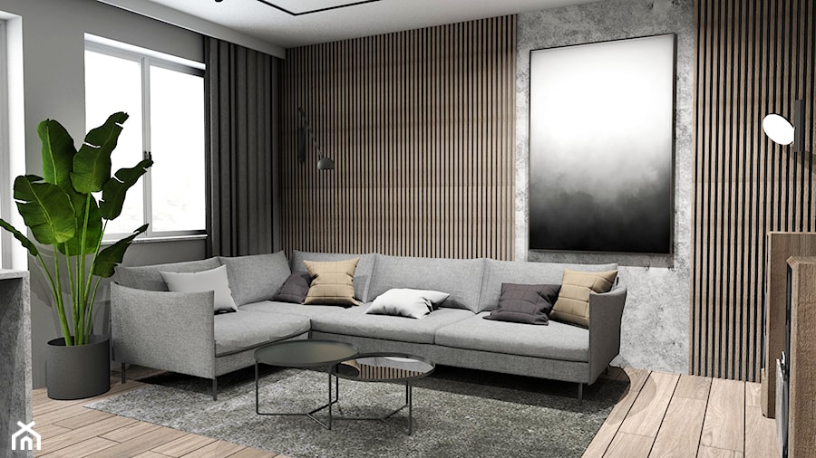 Męskie mieszkanie - Salon, styl nowoczesny - zdjęcie od Nawrocki Interior Design