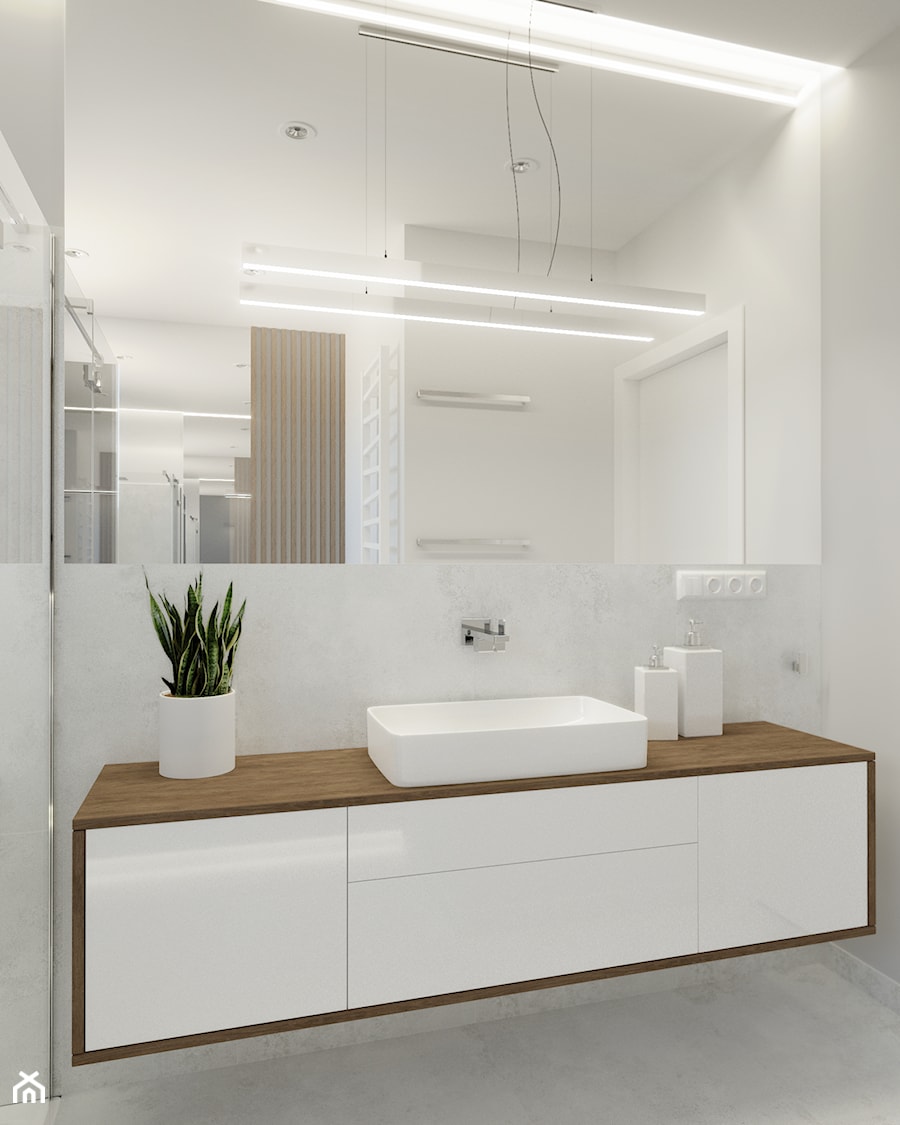 Minimalistyczna łazienka 🛁 - Łazienka, styl nowoczesny - zdjęcie od Agnieszka Jastrzębska | Interior Design