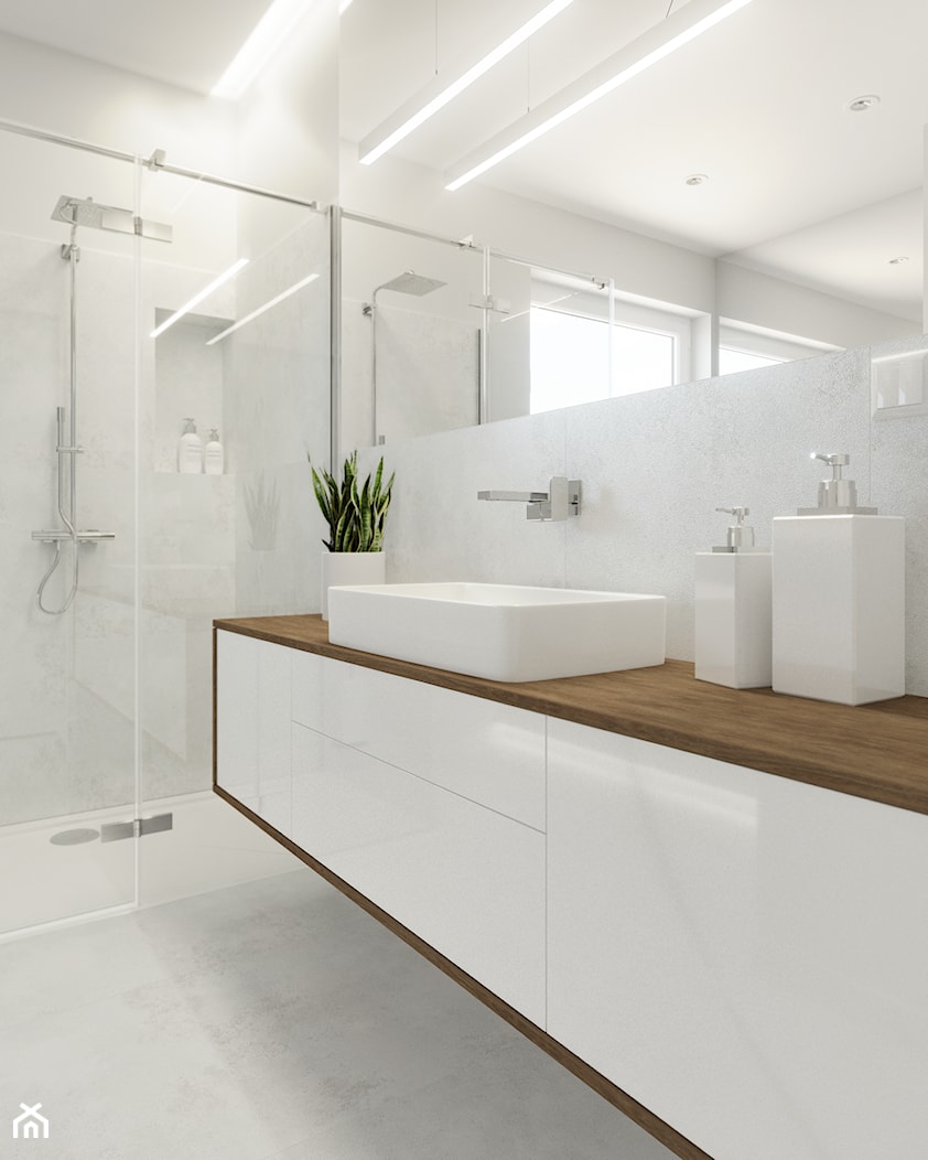 Minimalistyczna łazienka 🛁 - Łazienka, styl nowoczesny - zdjęcie od Agnieszka Jastrzębska | Interior Design - Homebook