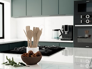 Kuchnia w odcieniu butelkowej zieleni 💚 - Kuchnia, styl nowoczesny - zdjęcie od Agnieszka Jastrzębska | Interior Design