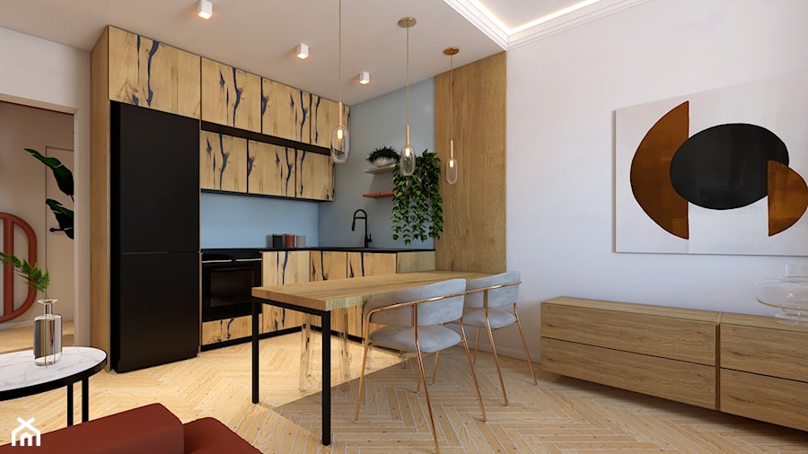 Metamorfoza mieszkania 50m2 - Kuchnia, styl nowoczesny - zdjęcie od ES Projekty Wnętrz
