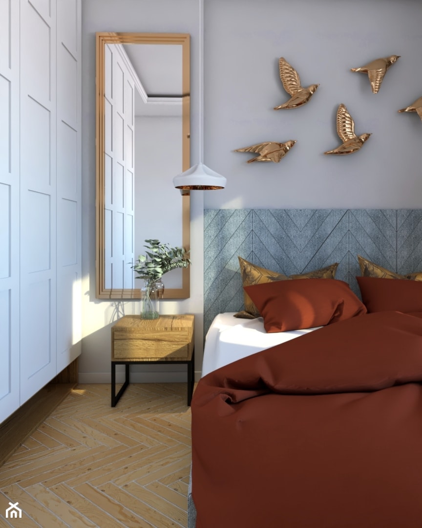 Metamorfoza mieszkania 50m2 - Sypialnia, styl nowoczesny - zdjęcie od ES Projekty Wnętrz