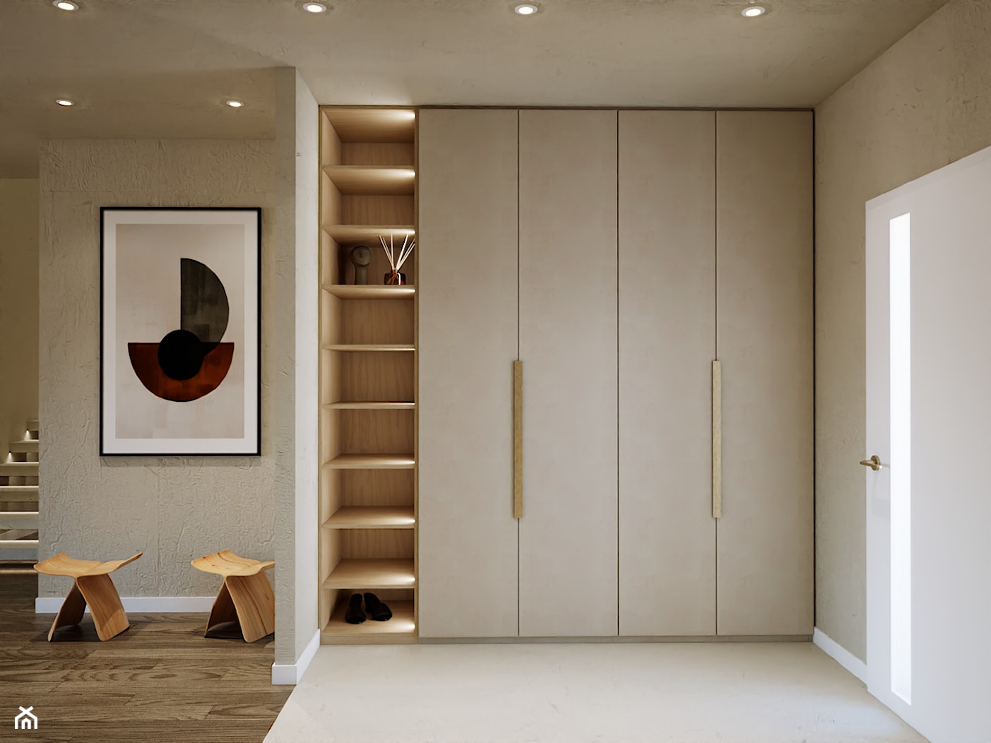 Przytulne proste wnętrza - Hol / przedpokój, styl minimalistyczny - zdjęcie od ES Projekty Wnętrz - Homebook