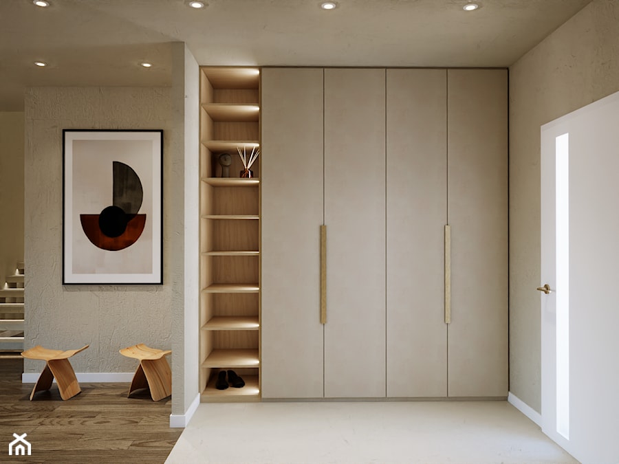 Przytulne proste wnętrza - Hol / przedpokój, styl minimalistyczny - zdjęcie od ES Projekty Wnętrz