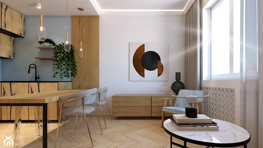 Metamorfoza mieszkania 50m2 - Salon, styl nowoczesny - zdjęcie od ES Projekty Wnętrz