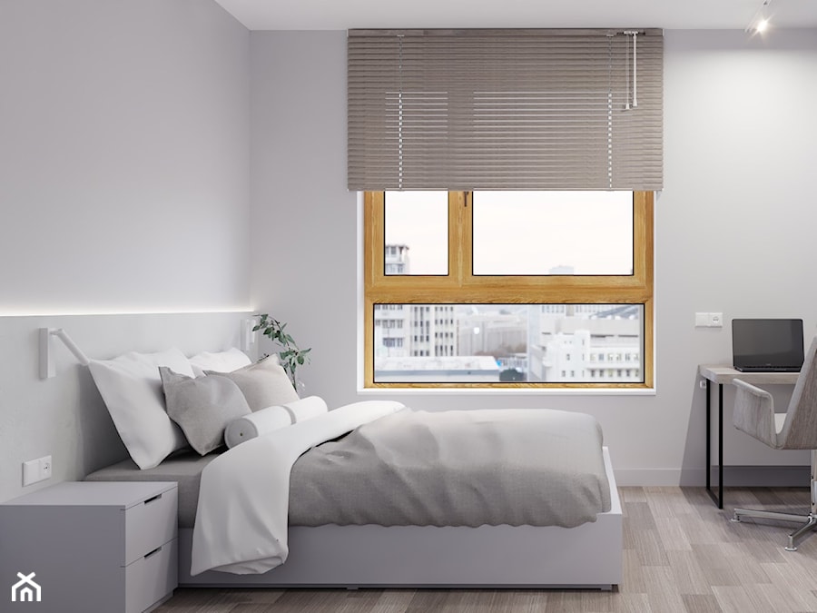 mieszkanie w Warszawie - Sypialnia, styl minimalistyczny - zdjęcie od ES Projekty Wnętrz