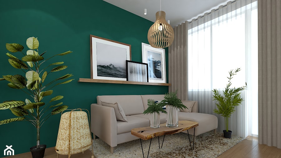 Metamorfoza mieszkania - Salon, styl skandynawski - zdjęcie od ES Projekty Wnętrz
