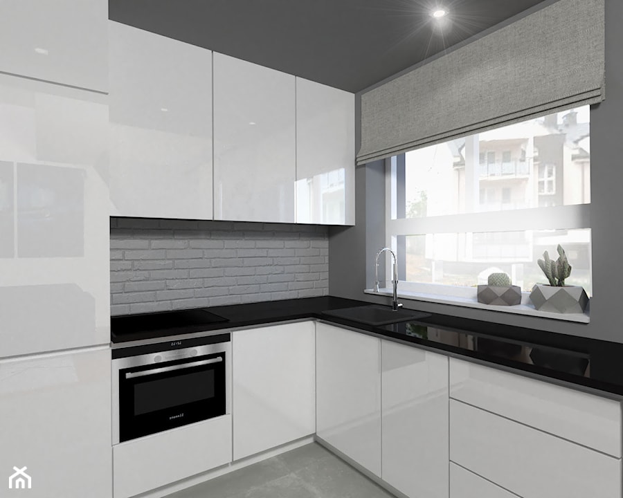 Projekt dwupoziomowego mieszkania - Kuchnia, styl nowoczesny - zdjęcie od ES Projekty Wnętrz