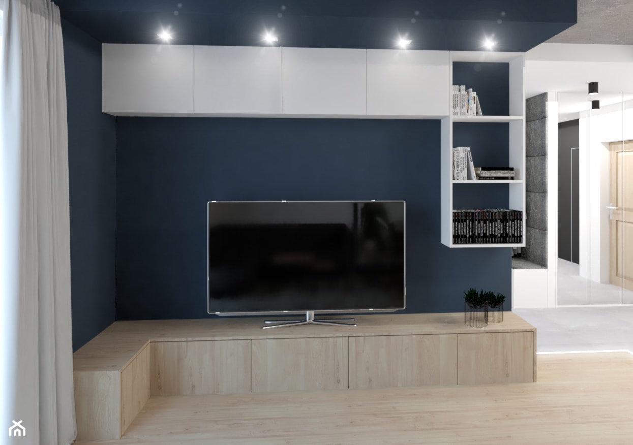 Projekt przestrzeni dziennej w mieszkaniu - Salon - zdjęcie od ES Projekty Wnętrz - Homebook