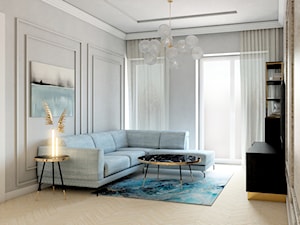 Eleganckie mieszkanie Modern Classic - Salon - zdjęcie od ES Projekty Wnętrz