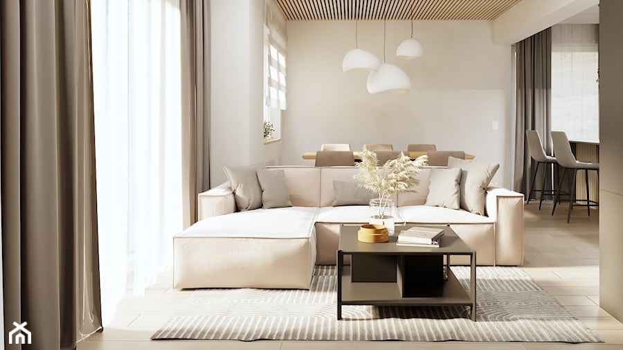 wnętrza domu - Salon, styl minimalistyczny - zdjęcie od ES Projekty Wnętrz