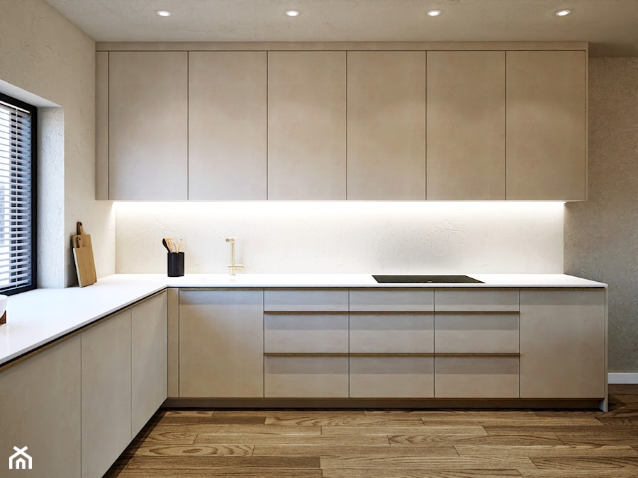Przytulne proste wnętrza - Kuchnia, styl minimalistyczny - zdjęcie od ES Projekty Wnętrz