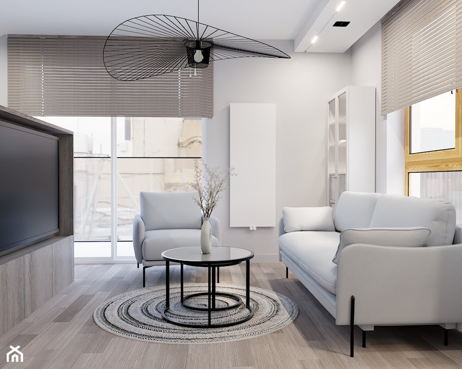 mieszkanie w Warszawie - Salon, styl minimalistyczny - zdjęcie od ES Projekty Wnętrz