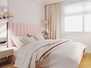 Ciepła sypialnia w odcieniach różu - zdjęcie od PAW DESIGN