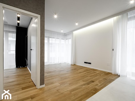 Aranżacje wnętrz - Salon: Apartament o powierzchni 49 m² w Warszawie (Żoliborz, Szamocka) - MOOVIN INTERIORS. Przeglądaj, dodawaj i zapisuj najlepsze zdjęcia, pomysły i inspiracje designerskie. W bazie mamy już prawie milion fotografii!