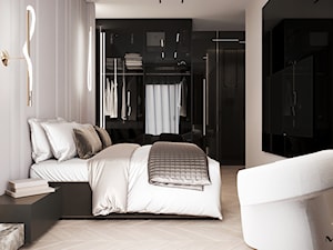 Stylowa sypialnia z prywatną garderobą - zdjęcie od MOOVIN INTERIORS