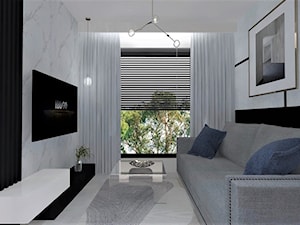Projekt domu jednorodzinnego - Sypialnia, styl nowoczesny - zdjęcie od AUMÜLLERDESIGN Studio Projektowania Wnętrz